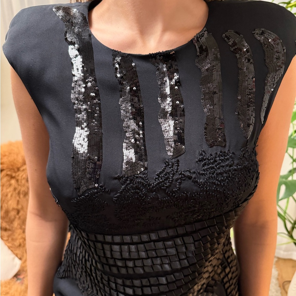 Robert Rodriguez Black Sequin Mini Dress - Picture 14 of 15